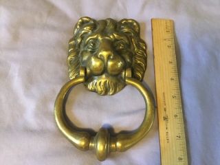 Vintage Heavy Duty Solid Brass Lion Head Door Knocker