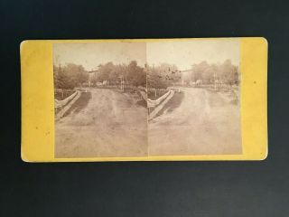 Antique Stereoview Street View By Photographer J.  W.  Mcilroy Fayetteville Ny