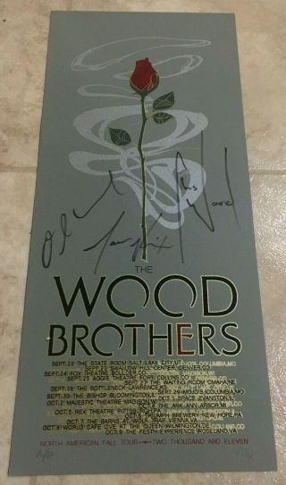 The Wood Brothers Signed Tour Poster Rare