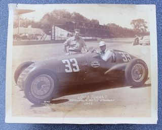 Rare Vintage Louis Durant Indianapolis Motor Speedway 1948 Race Photograph Photo