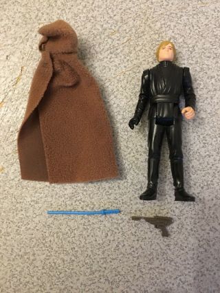 Star Wars Vintage Rotj Luke Jedi Figure Complete W/ Blue Lightsaber Rare 1983