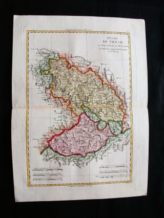 1789 Bonne - Rare Map Of Czech Republic,  Silesia,  Poland,  Polen,  Slovakia,  Warsaw