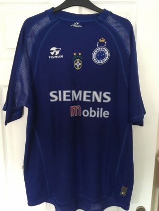 Rare Cruzeiro Football Shirt 2004 Topper Large Brazil Soccer Trikot Maglia