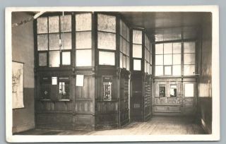 Post Office Interior Rppc Rare Antique Usps Postal History Photo Usps 1910s