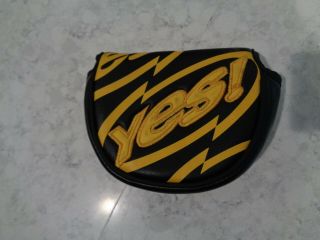 Rare Yes C - Groove Yellow/black Large Mallet Heel - Shafted Putter Cover -
