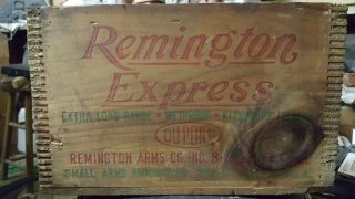Vintage Rare Remington 12 Gauge Early Wood Crate Shot Shell Ammo Box