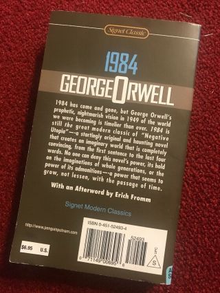 1984 (Signet Classics) by George Orwell,  Mass Market Paperback - RARE COVER 3