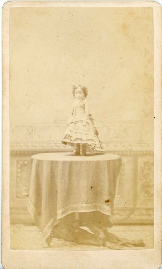 Antique Cdv - Lucia Zarate - Liliputian - Smallest Woman In The World - 1870 