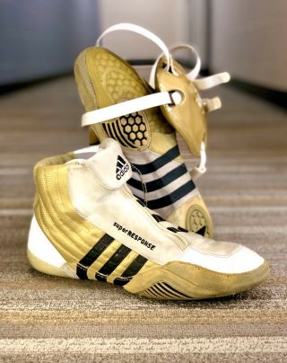 Rare Adidas Response Wrestling Shoes Size 11 Gold