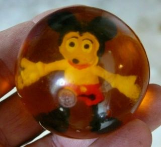 Rare Mickey Mouse Figural Ball Marx Disney Early Rubber Bouncing Ball