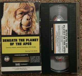 Beneath the Planet of the Apes VHS Magnetic Video Sci - Fi RARE HTF 3