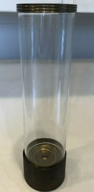1991 Chapman Brass Hurricane Glass Candle Holder Vintage Blown Very Rare
