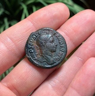Rare Ancient Roman Coin Ae As Severus Alexander 222 - 235ad Victory Ric619 11.  16g
