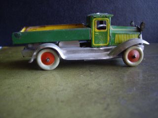 Rare 1940 Tin Gorg Fisher Wind Up Bulk Truck Penny Toy