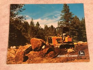 Rare 1973 John Deere Jd450 - C Crawler Tractor Dealer Brochure 11 Page