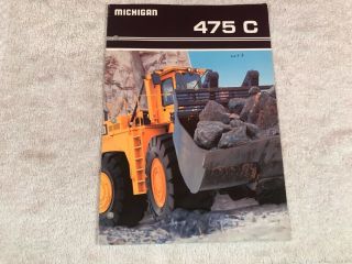 Rare 1970s Clark Michigan 475c Tractor Dozer Loader Dealer Brochure 6 Page