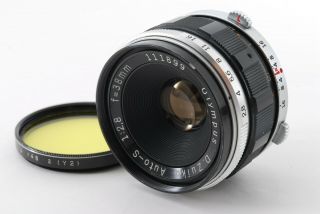 " Rare App  " Olympus D.  Zuiko Auto - S 38mm F/2.  8 Mf Lens From Japan 3070