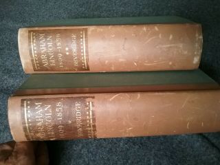 Abraham Lincoln By Albert Beveridge Rare 2 Volume Set Uncut 1/500