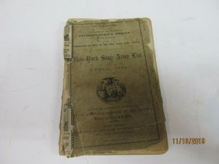 Antique Civil War Era Book York State Army List 1862