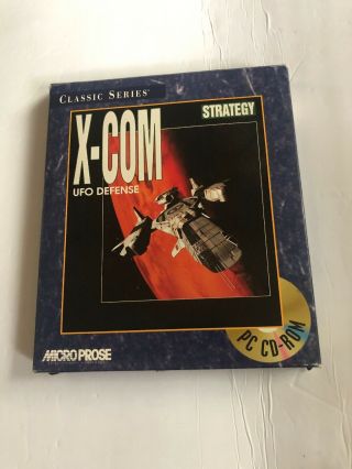 X - Com Ufo Defense 1994 Micro Prose Game For Pc Cd Rom Box N Cd Only Rare