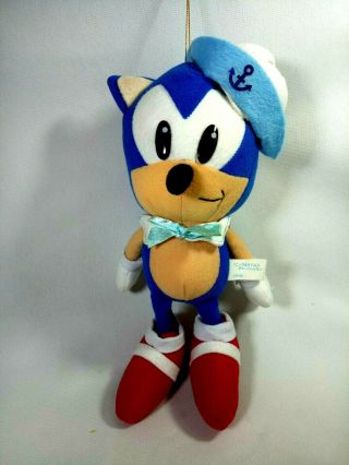 Rare Sonic The Hedgehog Sailor Sonic 9 " Plush Doll Figure Sega Prize Japan 1994
