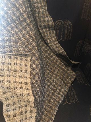 Family Heirloom Weavers Black Table Square Or Throw