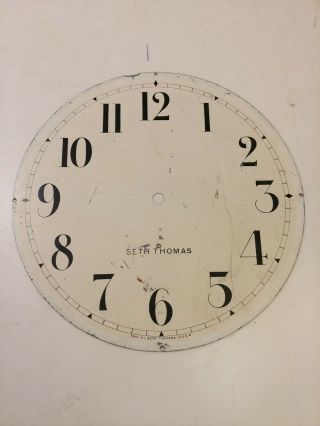 Antique Seth Thomas Regulator Wall Clock Dial