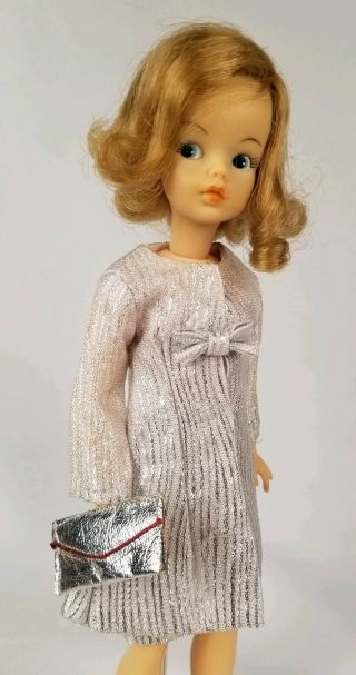 Japanese Exclusive Tammy Doll Rare Ideal Friend Scarlet Dress Silver Lame Coat