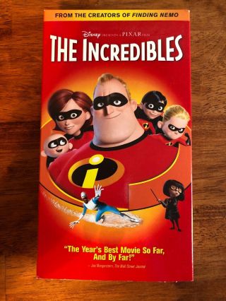 Disney Pixar The Incredibles 2003 Vhs Vg Cond.  Rare Oop Fast