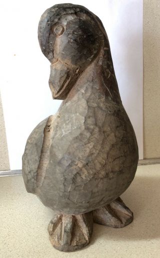 Antique Wood Duck/goose Paper Mache Mold Sculpture Primative Hand Carved Figure