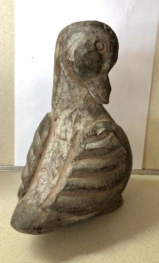 Antique Wood Duck/Goose Paper Mache Mold Sculpture Primative Hand Carved Figure 2