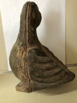 Antique Wood Duck/Goose Paper Mache Mold Sculpture Primative Hand Carved Figure 3