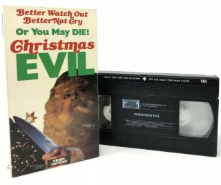 Christmas Evil Vhs Santa Claus Horror Rare Oop Slasher Htf Video Treasures