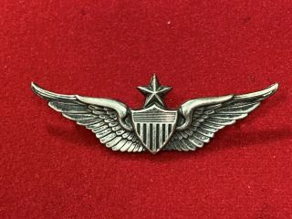 Vietnam War Era Us Army Senior Pilot Wings Sterling Rare Maker E & H Simon Inc