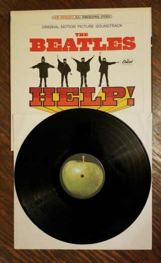 Beatles Ultra Rare Misprint Help Apple Reissue No Printing On Side A Of Label