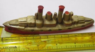 Old Vintage Antique Us Navy Dreadnaught Battleship Celluloid Rare Boat Ship Toy