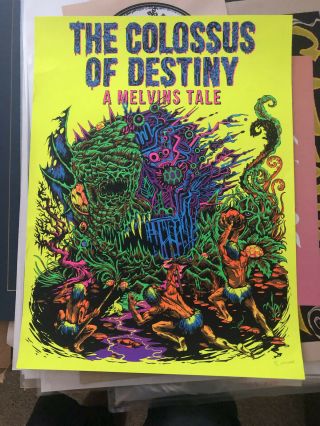 Melvins Colossus Of Destiny Screen Printed Poster By Skinner Rare 85/100