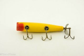 Vintage Creek Chub Spinnered Darter Minnow Antique Fishing Lure Yellow Spot ET18 3