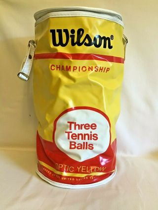 Vintage Wilson Tennis - Rare Vinyl Bag Promo For Optic Yellow Tennis Balls - Vgc