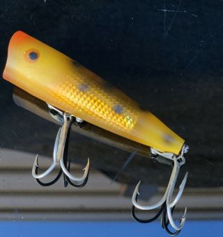 Old Fishing Lures Early Pico Pop Rare Color Chugger Gold Foil Texas Topwater Wow
