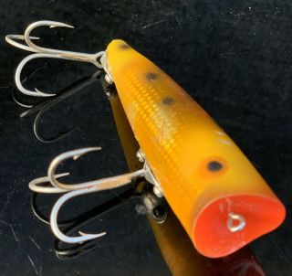 old fishing lures Early Pico Pop RARE Color Chugger Gold Foil Texas Topwater WOW 3