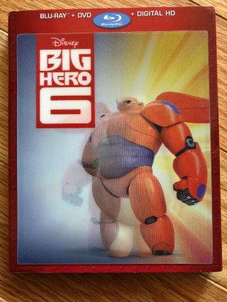 Big Hero 6 (blu - Ray) With Rare Lenticular Cover (best Buy Exclusive)