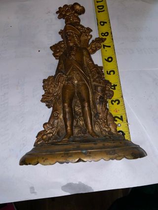 Antique Brass War Memorabilia Door Stop Book End ? George Washington I Belea