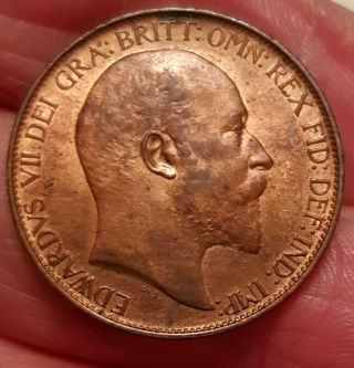 1910 Edward Vii Halfpenny (h40) Much Lustre Rare Thus Spink 3991