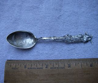 Good Plymouth Massachusetts Demi Souvenir Spoon - John Alden & Priscilla