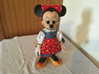 Anri 14 " Hand Carved Wooden Minnie Mouse Vintage Rare Disney Cond