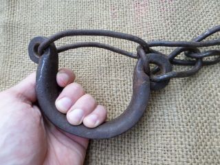 Antique Wrought Iron Legcuff Shackles Footcuff Leg Iron Ottoman Slave Chain