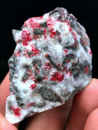 45g Rare Natural Gem Red Cinnabar Crystal Minerals Specimens Guizhou China