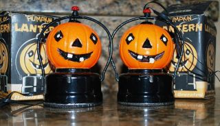 Rare Vintage Pumpkin Jack O Lantern Battery Gas Oil Lamp Halloween Light