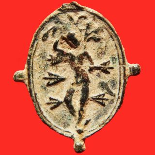 Rare St Sebastian Martyr Medal Antique 17th Century St Roch Charm Found